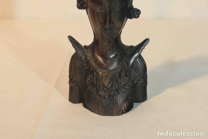 Antig&uuml;edades: TALLA MADERA BUSTO REINA - Foto 7