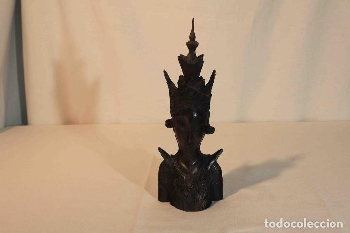 Antig&uuml;edades: TALLA MADERA BUSTO REINA - Foto 1