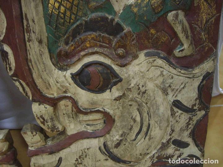 Antig&uuml;edades: PAREJA TABLONES TALLADOS - Foto 2