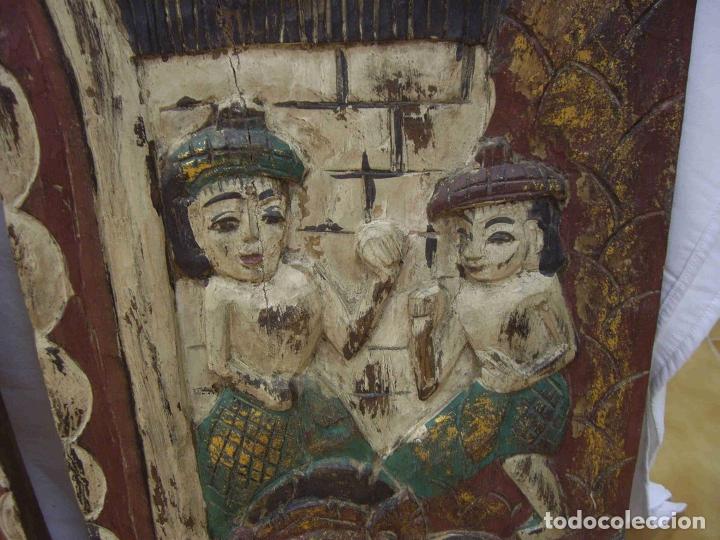 Antig&uuml;edades: PAREJA TABLONES TALLADOS - Foto 3