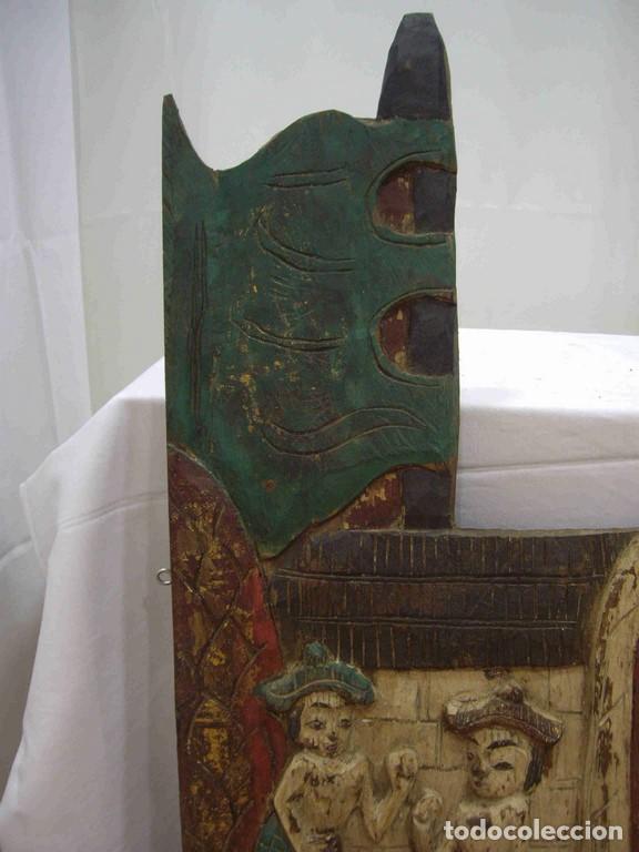 Antig&uuml;edades: PAREJA TABLONES TALLADOS - Foto 5