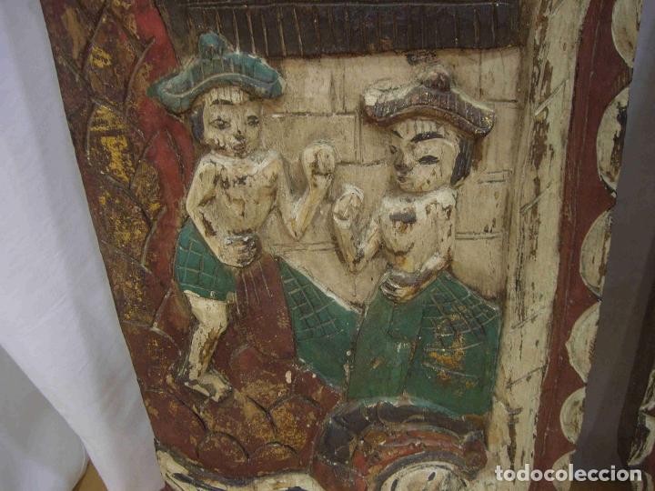 Antig&uuml;edades: PAREJA TABLONES TALLADOS - Foto 6