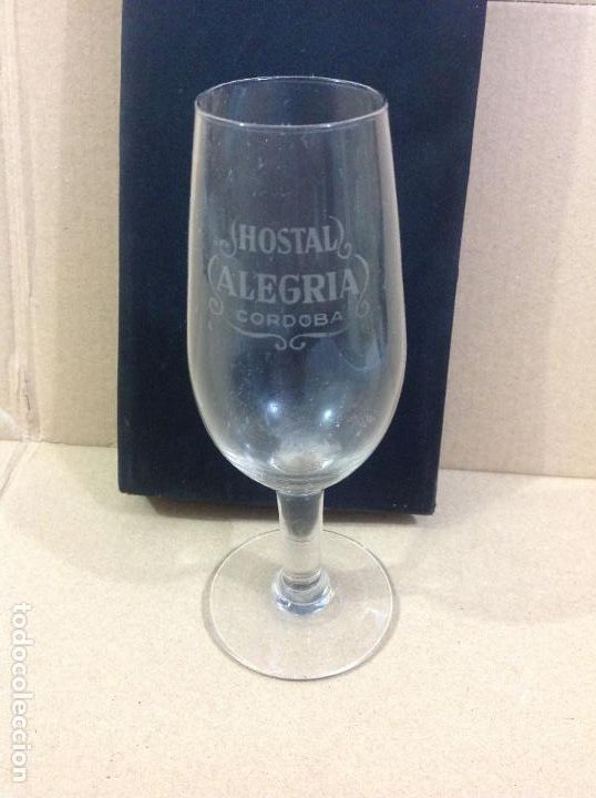 Oggetti Antichi: Antiguo catavinos con publicidad Hostal la Alegr&iacute;a. Cordoba