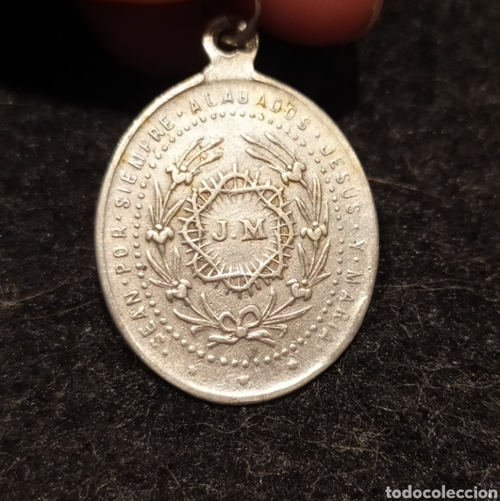 Antig&uuml;edades: Medalla de plata s. Luis Gonzaga. - Foto 2