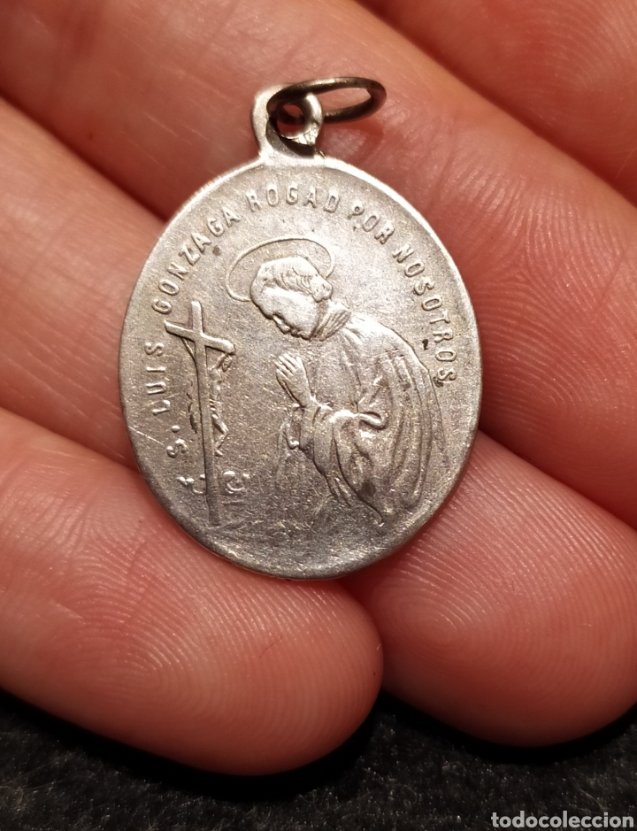 Antig&uuml;edades: Medalla de plata s. Luis Gonzaga. - Foto 3