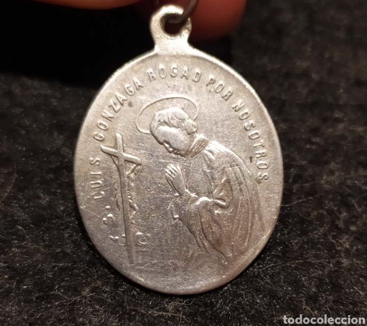 Antig&uuml;edades: Medalla de plata s. Luis Gonzaga. - Foto 1
