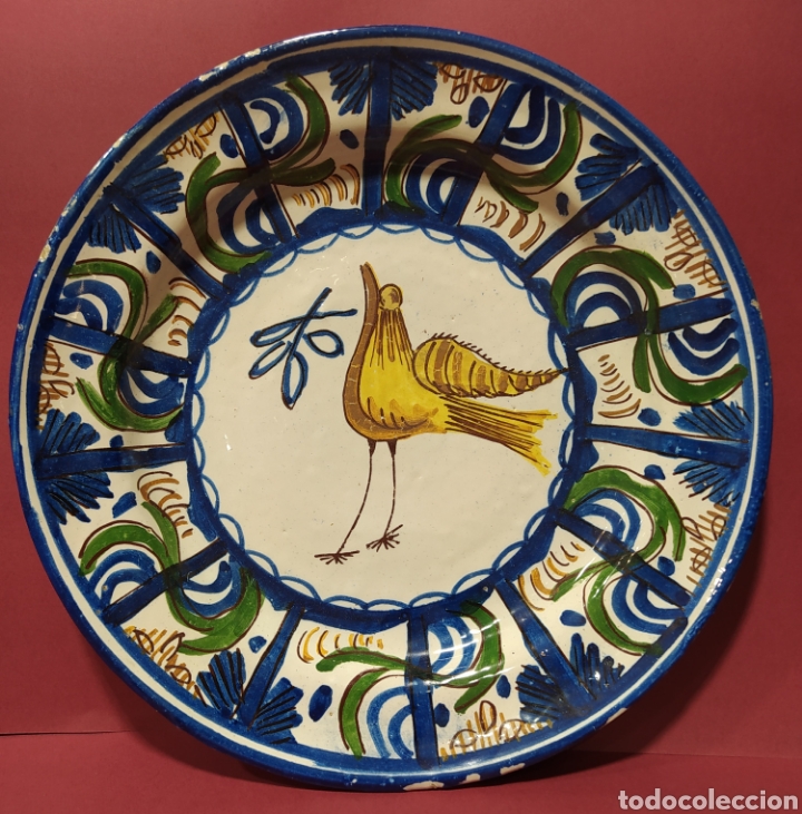 Antig&uuml;edades: Plato Manises, siglo XIX. - Foto 1