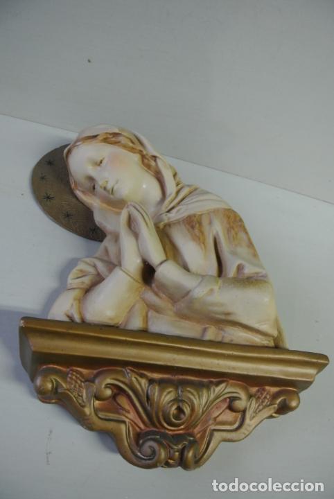 Antig&uuml;edades: Figura de la Virgen Maria. Estuco. - Foto 11