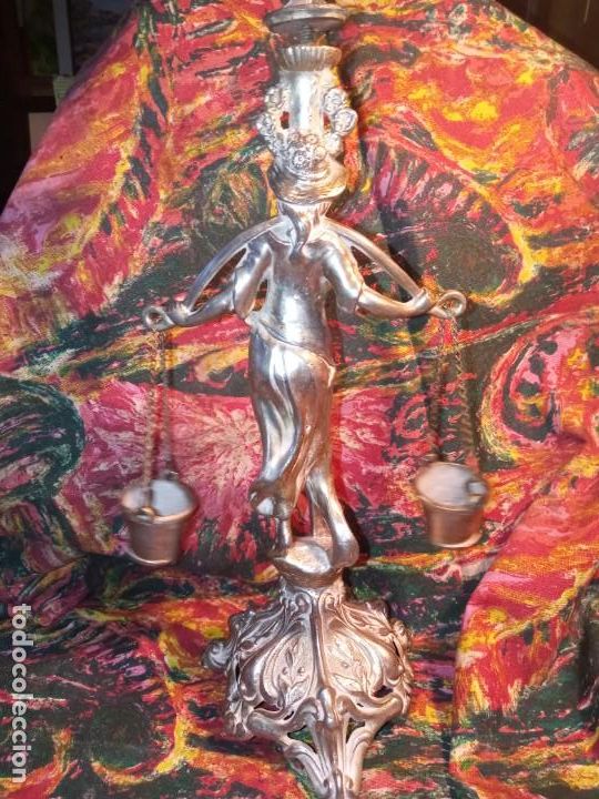 Antig&uuml;edades: PORTAVELAS - FIGURA . - Foto 4