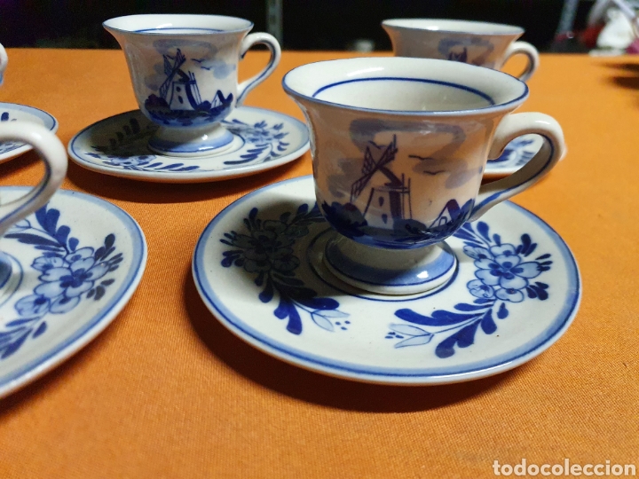 Antig&uuml;edades: Tazas Porcelana Delf - Foto 2