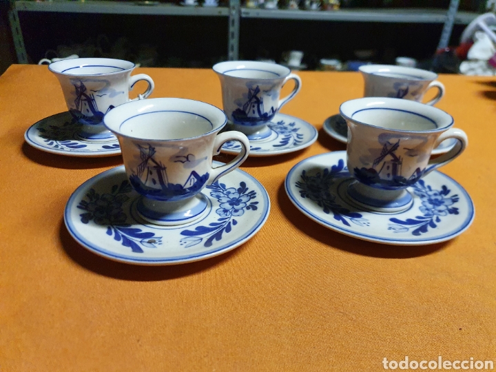 Antig&uuml;edades: Tazas Porcelana Delf - Foto 1