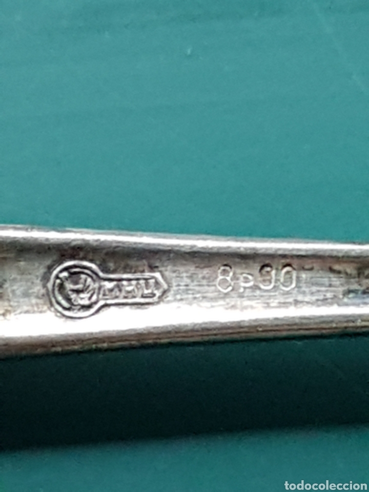 Antig&uuml;edades: 6 CUCHARILLAS PLATA POSTRE CON ESTUCHE - Foto 11