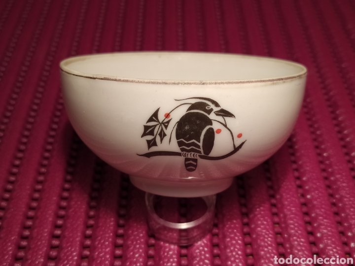 Antigüedades: Taza de porcelana kutani con motivo de ave. - Foto 2 - 240881550