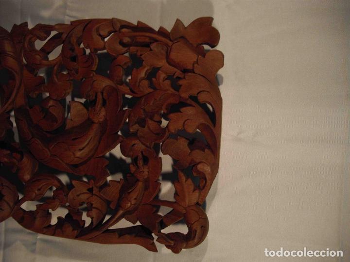 Antig&uuml;edades: PANEL TALLA FLORES 92X35 - Foto 3