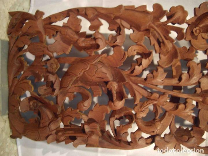 Antig&uuml;edades: PANEL TALLA FLORES 92X35 - Foto 5