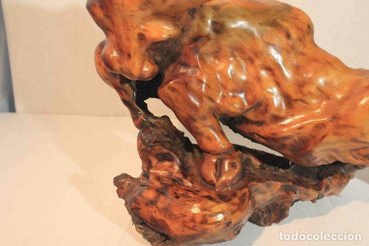 Antig&uuml;edades: FIGURA TALLA RAIZ TORO - Foto 3