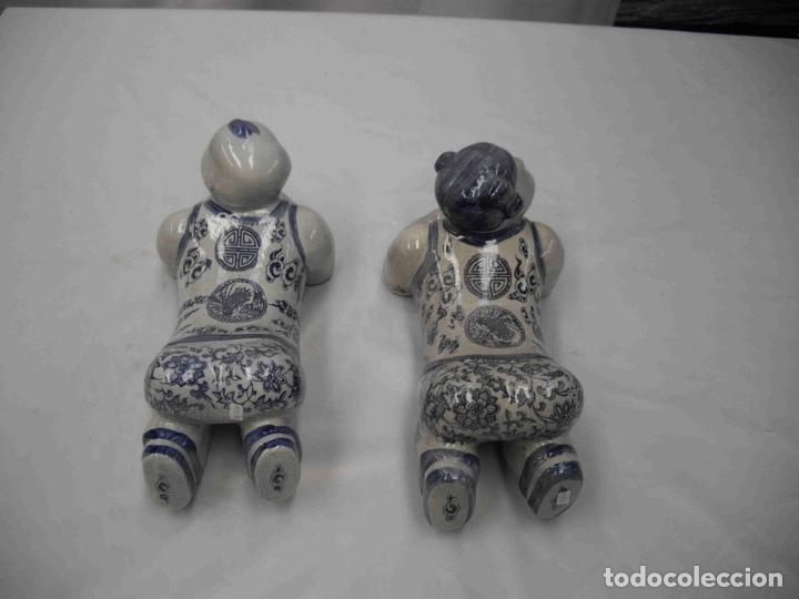 Antig&uuml;edades: ALMOHADA PAREJA AZUL - Foto 4