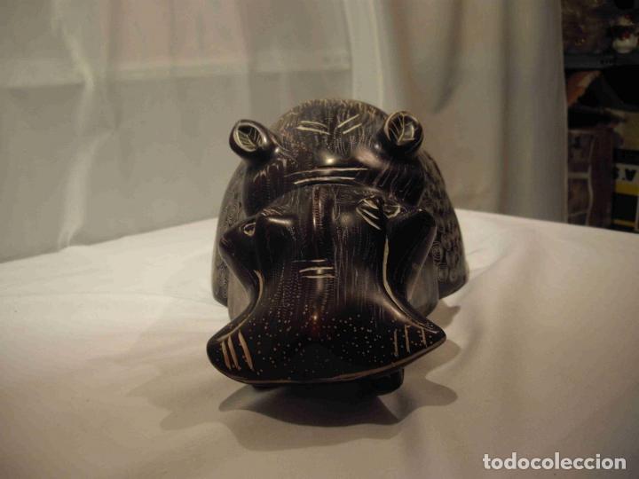 Antig&uuml;edades: HIPOPOTAMO EXTRA LARG MARRON - Foto 3