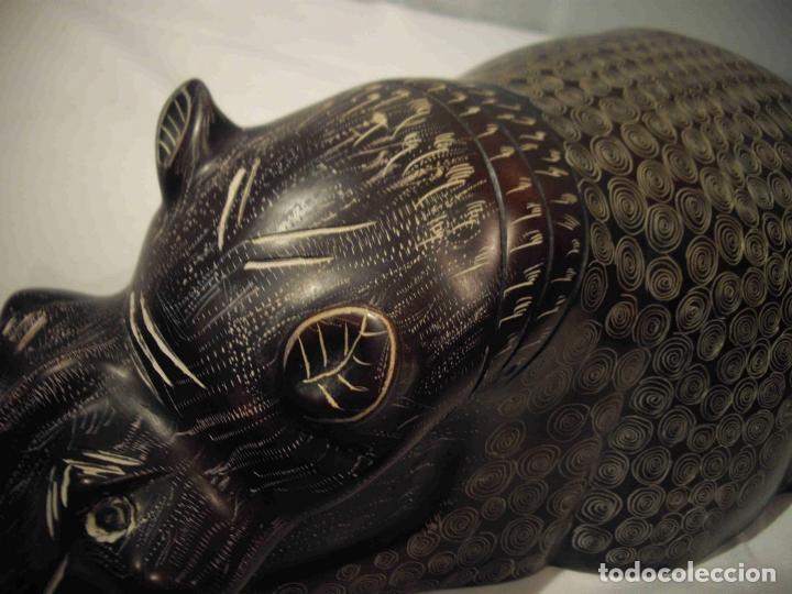 Antig&uuml;edades: HIPOPOTAMO EXTRA LARG MARRON - Foto 5