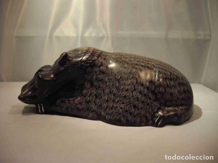 Antig&uuml;edades: HIPOPOTAMO EXTRA LARG MARRON - Foto 1