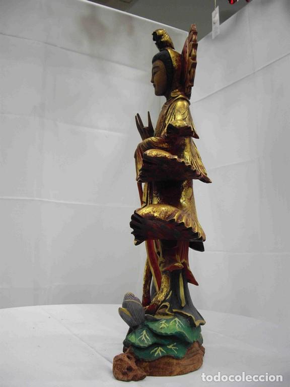 Antig&uuml;edades: KWAN YIN DE PIE DECOR 60CM - Foto 2