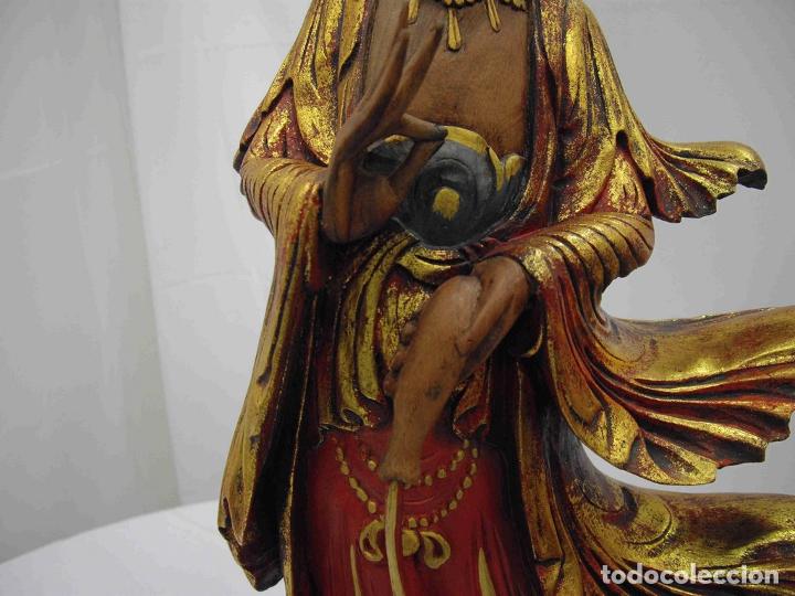 Antig&uuml;edades: KWAN YIN DE PIE DECOR 60CM - Foto 5