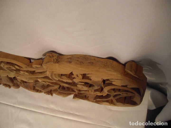 Antig&uuml;edades: PANEL MADERA TALLA FLOR IZQUIERDA - Foto 5