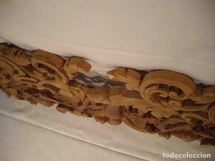 Antig&uuml;edades: PANEL MADERA TALLA FLOR IZQUIERDA - Foto 6
