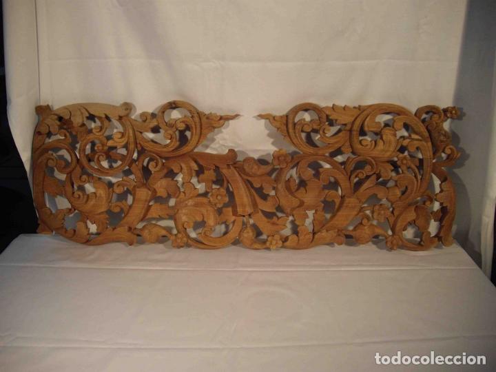 Antig&uuml;edades: PANEL MADERA TALLA FLOR DERECHA - Foto 3