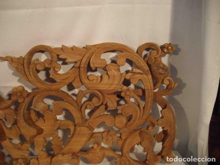 Antig&uuml;edades: PANEL MADERA TALLA FLOR DERECHA - Foto 4