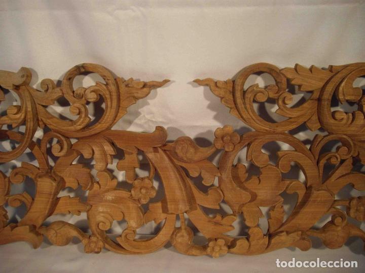 Antig&uuml;edades: PANEL MADERA TALLA FLOR DERECHA - Foto 5