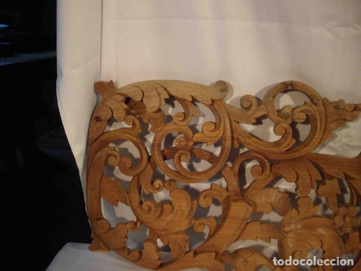 Antig&uuml;edades: PANEL MADERA TALLA FLOR DERECHA - Foto 6