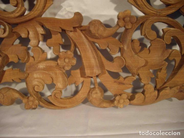 Antig&uuml;edades: PANEL MADERA TALLA FLOR DERECHA - Foto 7