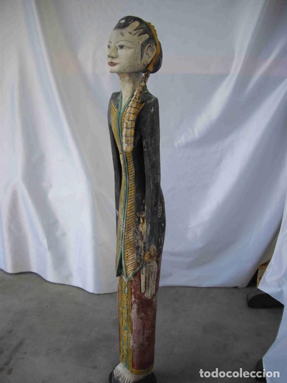 Antig&uuml;edades: MUJER DELGADA MADERA DIADEMA - Foto 3