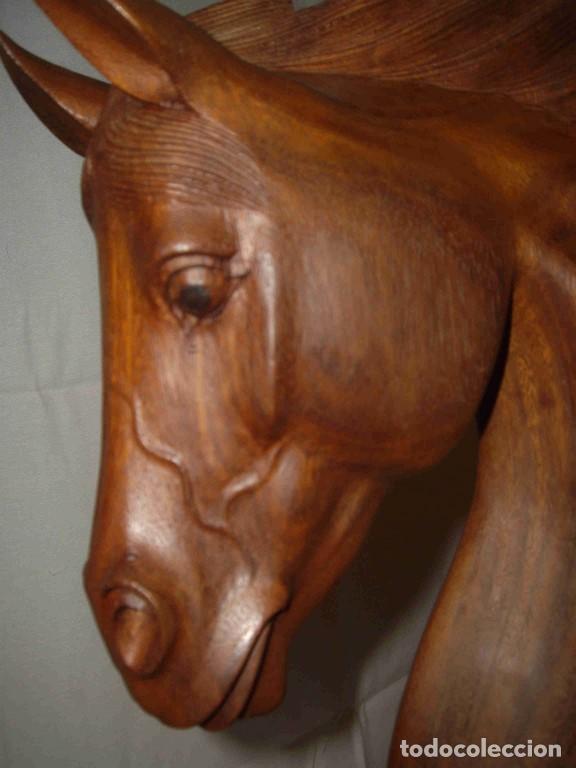 Antig&uuml;edades: BUSTO CABALLO MADERA - Foto 7