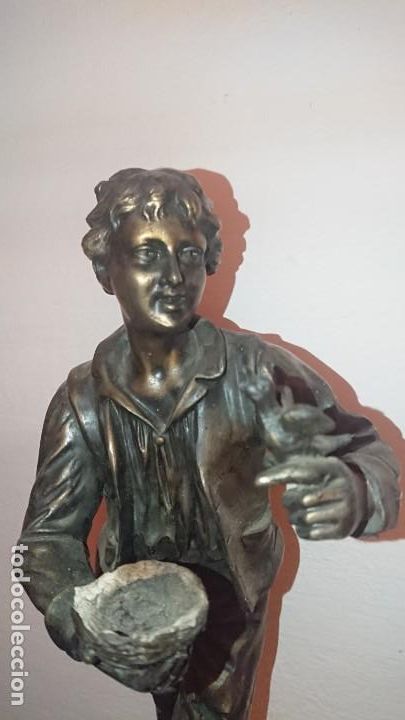 Antig&uuml;edades: Figura bronze Serra y Rami - Foto 1