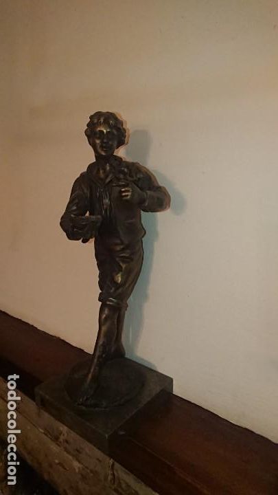 Antig&uuml;edades: Figura bronze Serra y Rami - Foto 2
