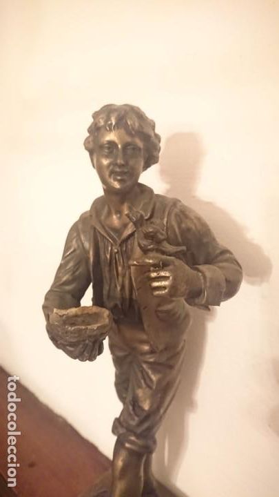 Antig&uuml;edades: Figura bronze Serra y Rami - Foto 4