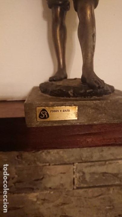 Antig&uuml;edades: Figura bronze Serra y Rami - Foto 5