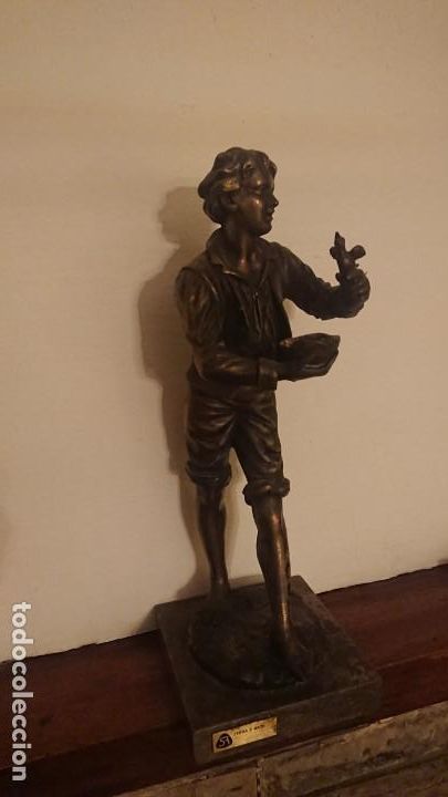 Antig&uuml;edades: Figura bronze Serra y Rami - Foto 6