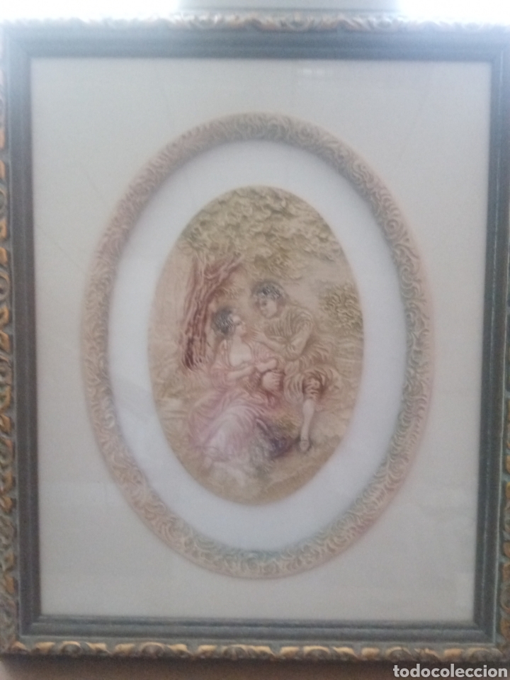 Antig&uuml;edades: Marco con figura - Foto 1