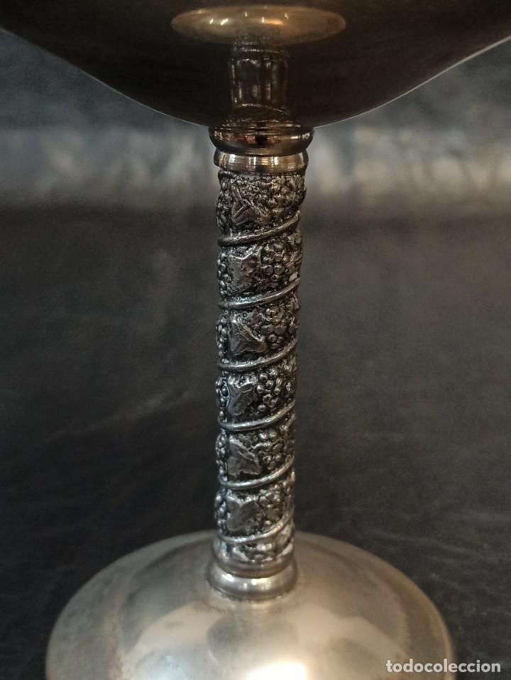 Antig&uuml;edades: 6 copas de metal para postre. C31 - Foto 5