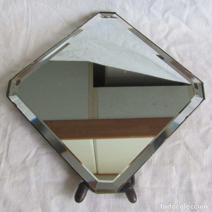 antiguo espejo mano bronce y cristal biselado p - Compra venta en  todocoleccion