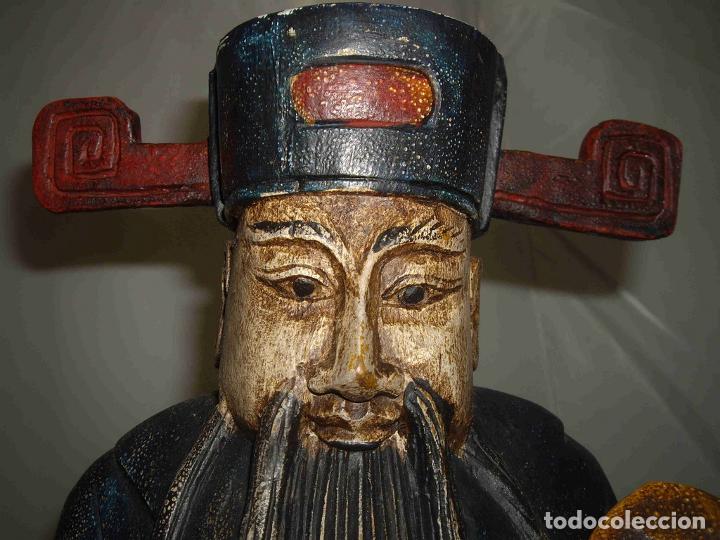 Antig&uuml;edades: SANTON CHINO BOLSA ORO - Foto 5