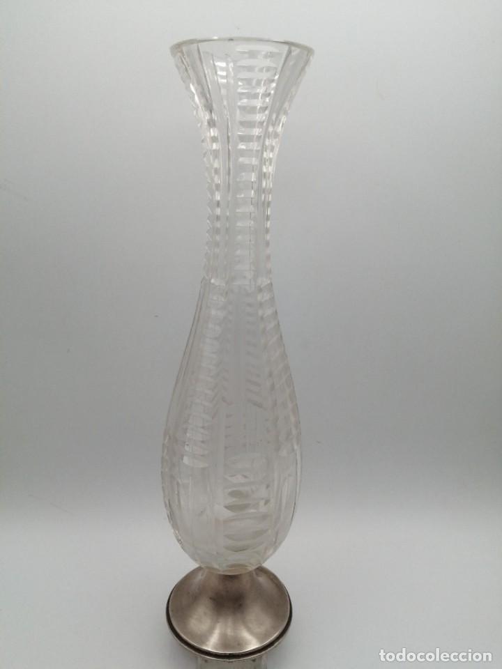 Antig&uuml;edades: Violetero cristal tallado y plata - Foto 4