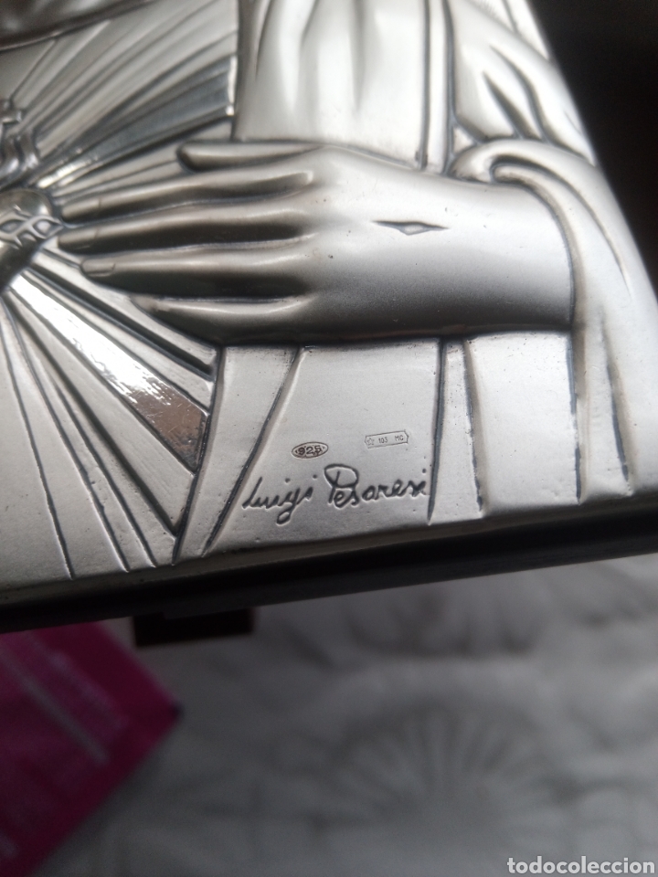 Antig&uuml;edades: Escultura en plata de coraz&oacute;n de Jes&uacute;s - Foto 2