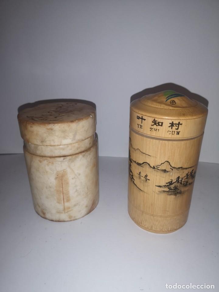 Antig&uuml;edades: Tabaqueras de alabastro y madera - Foto 1