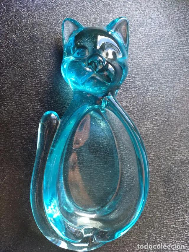 Antig&uuml;edades: Figura cristal Gato - Foto 2