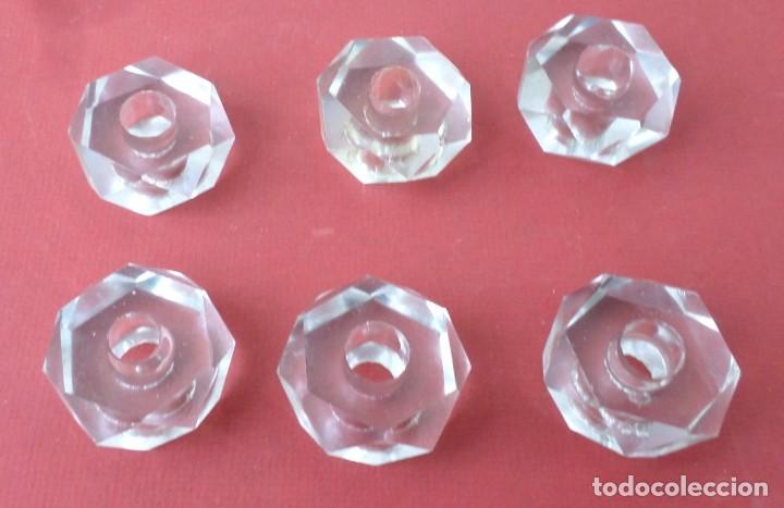 Antig&uuml;edades: 6 piezas de cristal de l&aacute;mpara - Foto 4