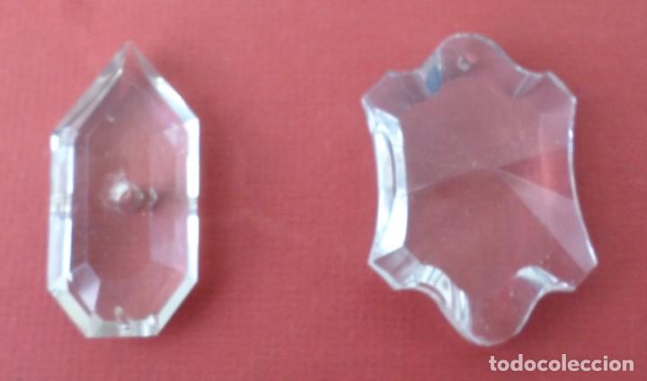 Antig&uuml;edades: 3 piezas de cristal de l&aacute;mpara - Foto 2
